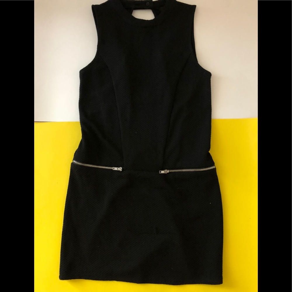 Black dress with zipper detail